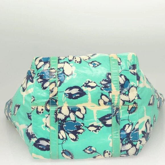 CHANEL Tote Bag Nylon Green Silver CC Auth mr1316 - Picture 7 of 16